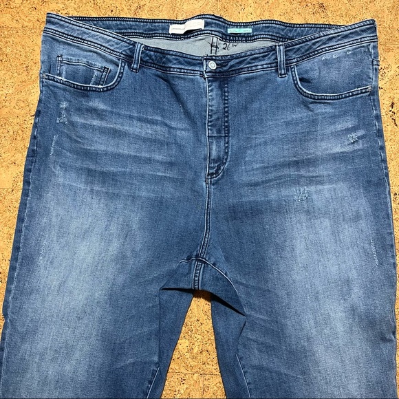 Anthropologie Pilcro Slim Boyfriend High Rise Jeans Light Distressing Sz 26W - Picture 8 of 14